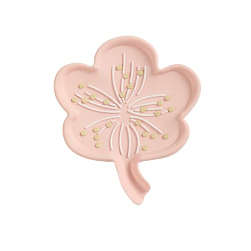 Seifenschale aus Silikon, Blumenmuster, selbstentleerend, Seifenhalter, Schwammhalter für Küchenspüle, Küche, Schwammhalter, selbstentleerender Seifenhalter (Rosa) von XINGNIAO