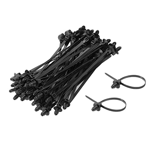XINGO 100 Stück Tannenbaum-Kabelbinder, robust,2-in-1, selbstsichernd, UV-beständiges Sortiment für Drahtbinden im Innenbereich (6.7"x0.27") von XINGO
