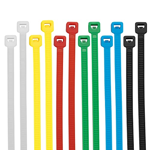 XINGO 1000 Stück Kabelbinder aus strapazierfähigem Nylon, selbstsichernd, Nylon-Kabelbinder für drinnen und draußen (200 mm x 3.6 mm, Bunt) von XINGO
