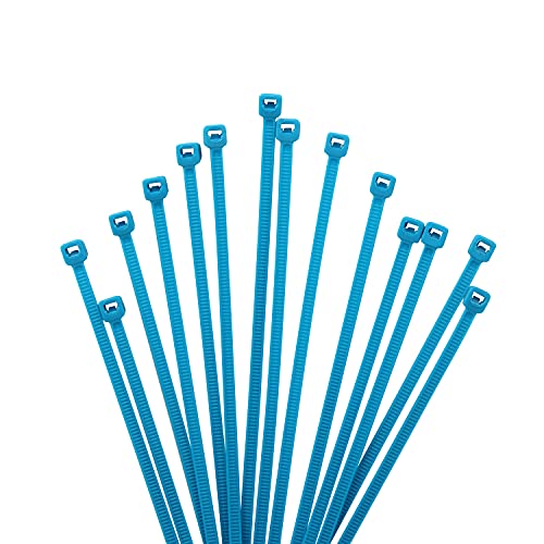 XINGO 1000 Stück Kabelbinder Blau, 200mm x 2,5mm, 8,1 kg Zugfestigkeit, kleine Größe, UV Beständig Set für Zur Ordnung von Kabeln, Gartenarbeit, Hause, im Büro, der Garage von XINGO