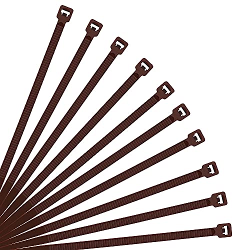 XINGO 500 Stück Kabelbinder Braun, 250mm x 3.6mm, 18,2 kg Zugfestigkeit, UV-beständig, Selbstsichernde Kabelbinder für drinnen und drauße XINGO 500 Stück Kabelbinder Braun, 250mm x 3.6mm, 18,2 kg Zugfestigkeit, UV-beständig, Selbstsichernde Kabelbinder für drinnen und drauße von XINGO