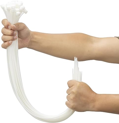 XINGO 61 cm große Kabelbinder, robust, 500 Stück, 90,7 kg, ultrastarke Kunststoffdrahtbinder, große Kabelbinder, extra lange Kabelbinder, für Innen- und Außenbereich, UV-beständig, 61 cm XINGO 61 cm große Kabelbinder, robust, 500 Stück, 90,7 kg, ultrastarke Kunststoffdrahtbinder, große Kabelbinder, extra lange Kabelbinder, für Innen- und Außenbereich, UV-beständig, 61 cm von XINGO