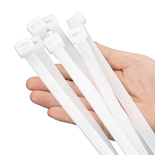 XINGO Blanco Bridas Plastico Grandes, 500mm x 12mm, 40Piezas de plástico ultra fuertes con, 114kg de resistencia a la tracción, resistentes a los rayos UV para interiores y exteriores von XINGO