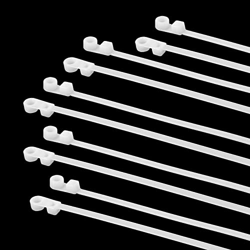 XINGO Kabelbinder mit Schraubenloch, 20,3 cm, 22,7 kg montierbarer Kopf, Mehrzweck-Nylon-Kabelbinder für den Innen- und Außenbereich, Weiß, 100 Stück XINGO Kabelbinder mit Schraubenloch, 20,3 cm, 22,7 kg montierbarer Kopf, Mehrzweck-Nylon-Kabelbinder für den Innen- und Außenbereich, Weiß, 100 Stück von XINGO