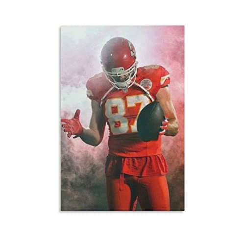 XINGSHANG American Football Travis Kelce Poster, Wandkunst, Gemälde, Leinwanddrucke, Dekoration, Poster, Kunstwerke, 30 x 45 cm von XINGSHANG