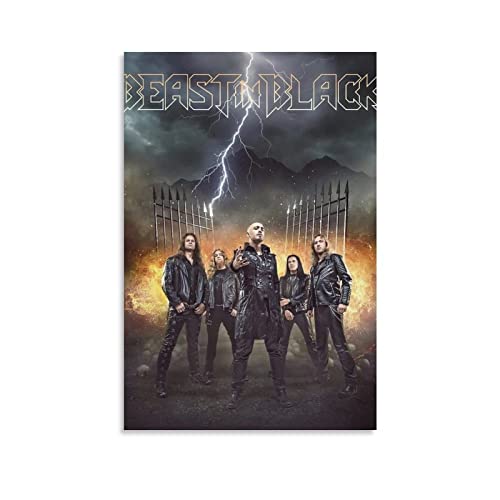 XINGSHANG Beast in Black Poster Beliebtes Bandposter Wandkunst Bild Malerei Poster Leinwand Druck Poster Kunstwerke Raumdekoration 30 x 45 cm von XINGSHANG