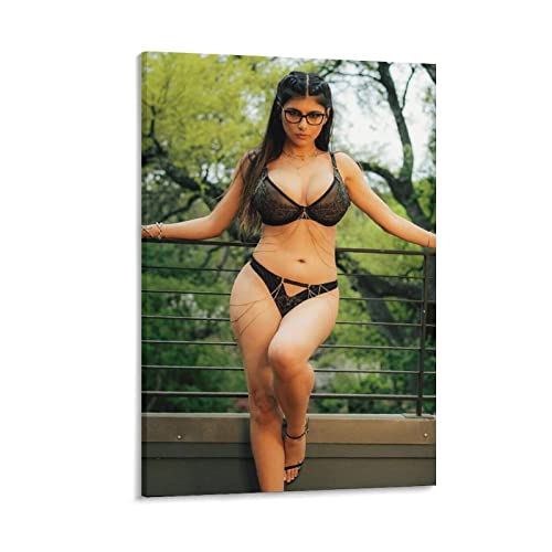 XINGSHANG Mia Khalifa Poster Poster Kunstdruck Wand Foto Farbe Poster Hängendes Bild Familie Dekor 30 x 45 cm von XINGSHANG