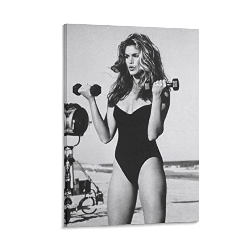 XINGSHANG Sexy Cindy Crawford Supermodel Poster Leinwand Wandkunst Poster Dekorativ Modern Home Druck Bild Kunstwerke Poster 60 x 90 cm von XINGSHANG