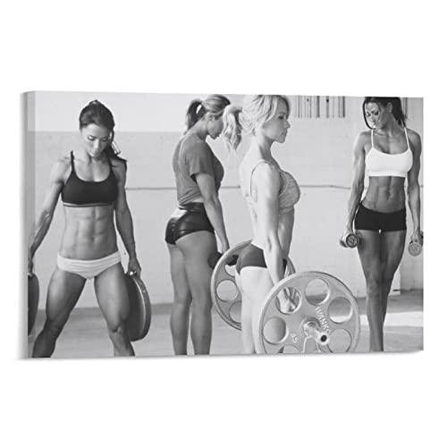 XINGSHANG Sexy Frauen Fitness-Poster, Bodybuilding, Kunst, Fitness-Poster, Bilddruck, Leinwand, Poster, Wandfarbe, Kunst, Dekoration, moderne Heimkunstwerke, 30 x 45 cm von XINGSHANG