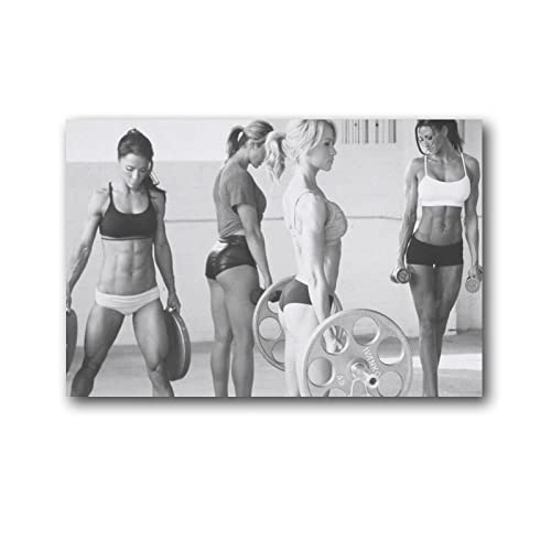 XINGSHANG Sexy Frauen Gym Übung Bodybuilding Kunst Fitness Poster Druck Kunst Wandmalerei Leinwand Poster Moderne Schlafzimmer Dekor 30 x 45 cm von XINGSHANG