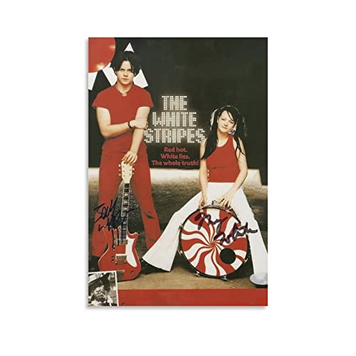 XINGSHANG The White Stripes Poster Band Poster Wandkunst Bild Gemälde Poster Leinwand Druck Poster Kunstwerke Raumdekoration 30 x 45 cm von XINGSHANG