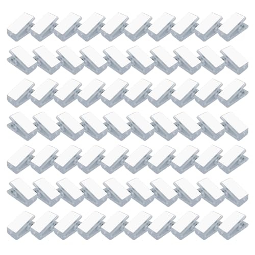 XINGSUI 70 Stück Selbstklebende Federklammern,Transparente Klebeklammern,selbstklebendem Kunststoffträger Clipse,Kunststoff Fotoclips,für Zuhause Büro Fotoposter(doppelseitig klebend) von XINGSUI