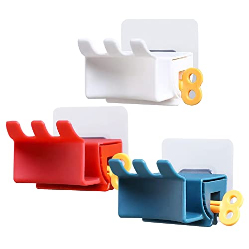 XINGSUI Zahnbürstenhalter zur Wandmontage-3 Stück Zahnpastaspender,Zahnpasta Squeezer,für Zahnpasta, Gesichtsreiniger, Handcreme(3 Farben) von XINGSUI