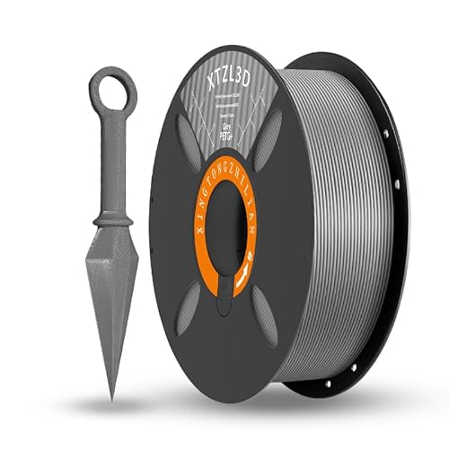 PETG+ 3D Filament 1.75 mm,PETG Plus Drucker Filament,1Spule (2.2lbs) Drucker Filament für 3D Drucken, Dimensional Genauigkeit +/- 0,02 mm, PETG+ Grau von XINGTONGZHILIAN