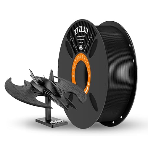PETG+ 3D Filament 1.75 mm,PETG Plus Drucker Filament,1Spule (2.2lbs) Drucker Filament für 3D Drucken, Dimensional Genauigkeit +/- 0,02 mm, PETG+ Schwarz von XINGTONGZHILIAN