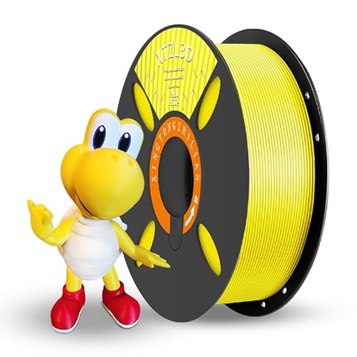 PETG+ 3D Filament 1.75 mm,PETG Plus Drucker Filament,1Spule (2.2lbs) Drucker Filament für 3D Drucken, Dimensional Genauigkeit +/- 0,02 mm,PETG+ Gelb von XINGTONGZHILIAN