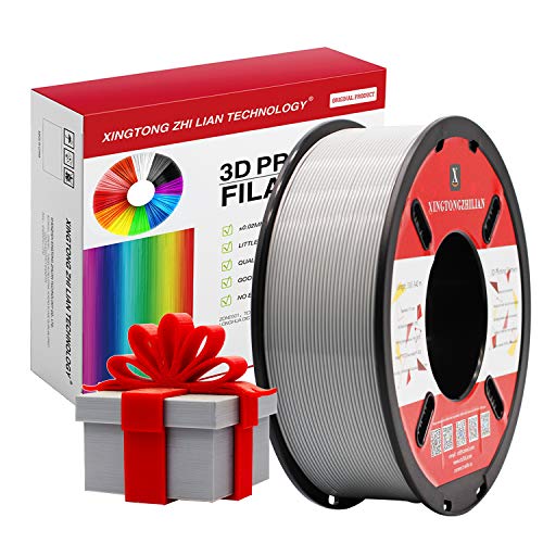 PLA 3D Drucker Filament 1.75mm 3D-Druckmaterialien für 3D Stift Druck Maßgenauigkeit +/- 0.02mm, Farbe Grau 1kg / Spule von XINGTONGZHILIAN