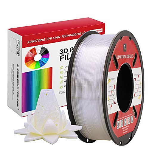 PLA 3D Drucker Filament 1.75mm 3D-Druckmaterialien für 3D Stift Druck Maßgenauigkeit +/- 0.02mm, Farbe Transparent 1kg / Spule von XINGTONGZHILIAN