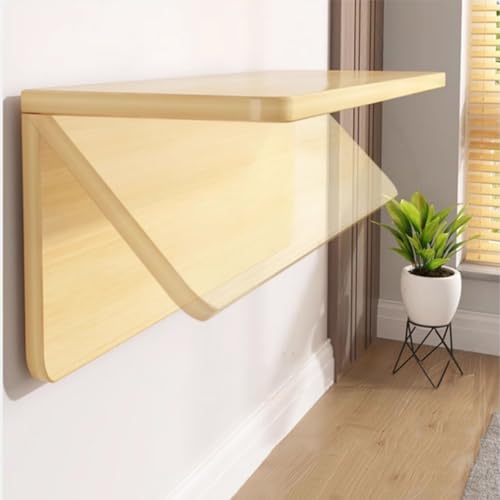 XINGWANGG Klappbarer Wandtisch,Platzsparender Wandschreibtisch Schwimmender Schreibtisch Esstisch Computertisch Küchentisch für kleine Räume zu Hause,mit Schrauben (Holzfarbe,60cm x 50cm) von XINGWANGG