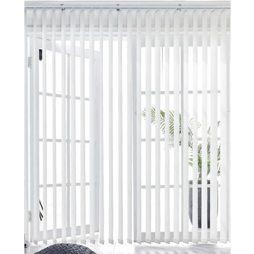 XINGWANGG Lamellenvorhang Vertikaljalousie Weiß Lamellen Fenster Rollo Verdunkelung Flächenvorhang Schiebevorhang Streifenvorhang für Innen Tür und Fenster,Anpassbare,Breite x Höhe (90cm x 280cm) von XINGWANGG