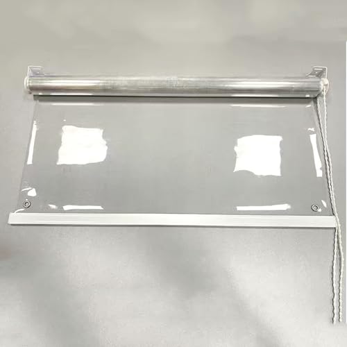 XINGWANGG Wasserdichtes Transparentes Rollo,Staubdicht PVC Kunststoff Partitionen-Roll-Up-Rollo,Outdoor Seitenzug-Rollo,Wärmeisoliert Vorhang für alkon,Anpassbar,Breite x Höhe (120cm x 180cm) von XINGWANGG