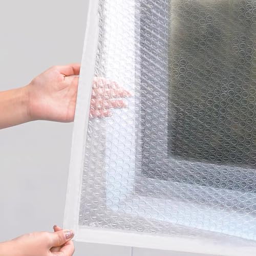 XINGWANGG Winter Fenster Isolierfolie Kit,Wetterfestes Fenster-Isolierfolie,Winddicht Isolier-Schutz-Vorhang,Winter Selbstklebende Fensterisolierfolie,Für Fenster,Anpassbar (260cm x 240cm) von XINGWANGG