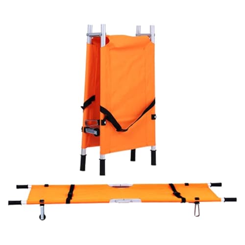 Multifunktionale Medizinische Trage Tragbare Trage Mit Rädern Rutschfestem Und Sturzsicherem Gummihandlaufdesign Für Die Verwendung In Mehreren Szenarien Bei Der Brandbekämpfung(Orange) von XINGYAOXS