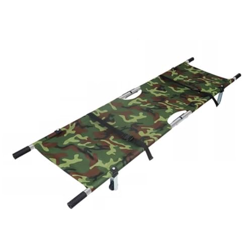Tragbare Rettungstrage Faltbare Multifunktionstrage Aluminium Mit Rädern Und Rutschfestem Griff Für Stadion- Und Krankenwagen-Patiententransfers(Camouflage) von XINGYAOXS