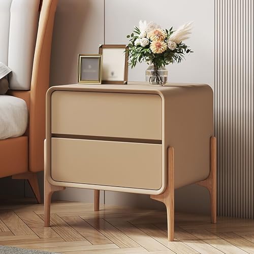 XINGYAOXS Nachttisch Fürs Schlafzimmer Mit 2 Schubladen Moderner Nachttisch Mit Mikrofaserleder Und Holzbeinen Abgerundete Ecken für Schutz Vor Stößen Geeignet für Wohnzimmer(Light Curry,45cm/17.7in) XINGYAOXS Nachttisch Fürs Schlafzimmer Mit 2 Schubladen Moderner Nachttisch Mit Mikrofaserleder Und Holzbeinen Abgerundete Ecken für Schutz Vor Stößen Geeignet für Wohnzimmer(Light Curry,45cm/17.7in) von XINGYAOXS