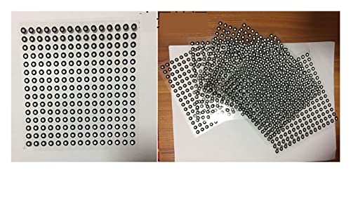 XINHAN Scannen von Markierungspunkten 2000 Stück 3D-Scanner, reflektierende Markierungspunkte, Aufprallpunkt, Zielpunkt, innen 3 mm, außen 6 mm Innenmarkierungspunkt-Messpunktmarkierer von XINHAN