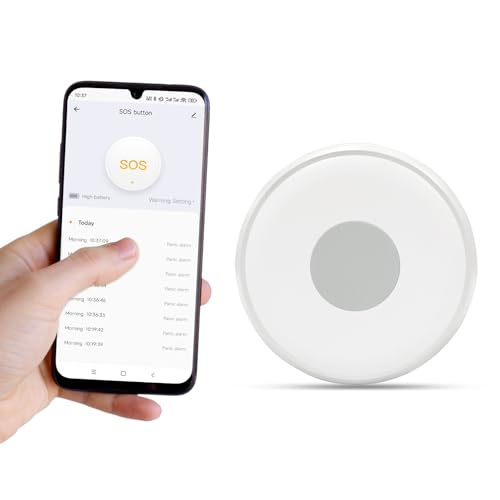 Notrufknopf für Senioren Tuya ZigBee Hausnotruf Senioren Vatertagsgeschenk Mutterstagsgeschenk Tuya WiFi Smart SOS-Notfallknopf für Ältere Kranke Behinderte Schwangere Kinder von XINHAOSI