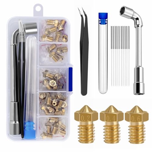 3D Stück Düsen 0,4 mm 0,2 mm 0,6 mm,3D-Drucker Messing -Hotend-Düsen mit für 1,75 mm Filament V5-V6 3D Drucker für Anycubic I3 Mega Prusa I3 MK3/MK3S Chiron Anet A8 CTC Printer 3D Stück Düsen 0,4 mm 0,2 mm 0,6 mm,3D-Drucker Messing -Hotend-Düsen mit für 1,75 mm Filament V5-V6 3D Drucker für Anycubic I3 Mega Prusa I3 MK3/MK3S Chiron Anet A8 CTC Printer von XINKYD