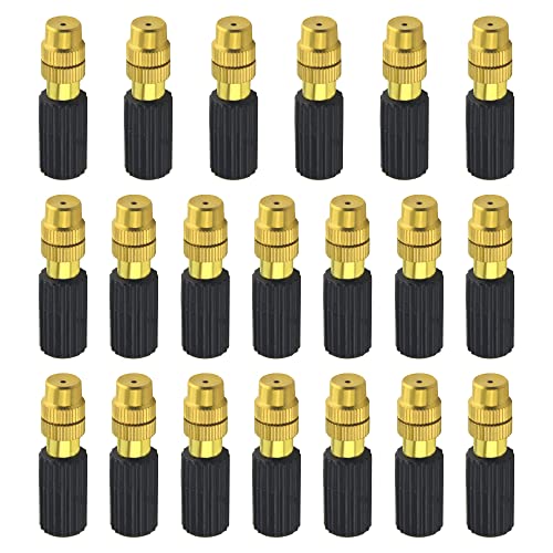 XINMEIWEN Verstellbare Kupfer-Zerstäuberdüse für Gartenbewässerung, Mikrodüse, Garten, Kühlung, Bewässerung für Rasen, Gemüse, Gewächshaus (scharfer Mund) von XINMEIWEN