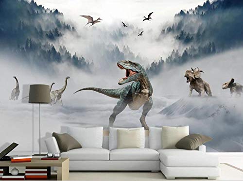 Fototapete Wandbilder 3D Effekt Gletscherwald Dinosaurier Welt Tapete 3D Vliestapete Tapeten Wandbild Tapeten Wohnzimmer Tv Wanddeko 350x245 cm von XINNUO wallpaper