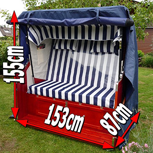 XINRO® XXL Strandkorbhülle blau für bis zu 152cm breite Strandkörbe Strandkorbhülle Strandkorbhaube Abdeckplane… von XINRO