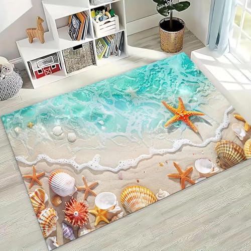 XINRUYI Dream Shell Tropical Beach Seestern-Kunstteppich Schlafzimmer Wohnzimmer Sofa Badezimmer rutschfeste Matte XINRUYI Dream Shell Tropical Beach Seestern-Kunstteppich Schlafzimmer Wohnzimmer Sofa Badezimmer rutschfeste Matte von XINRUYI