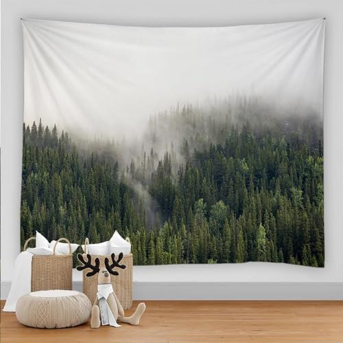 XINRUYI Mond, Nebel, Wald, Aquarell, Sternenhimmel, Wohnzimmer, Schlafzimmer, Hausbehang, Ornamente von XINRUYI