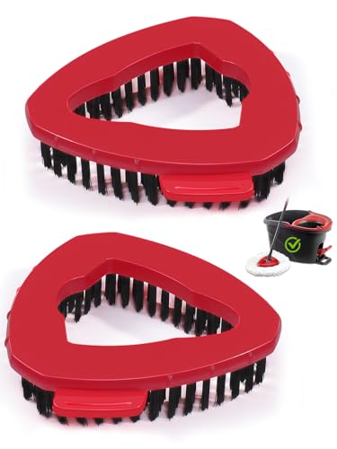 XINSHIKEJI 2 Stück Schrubber Kompatibel Mit Vileda Turbo Spin EasyWring Multifunktionsbürstenkopf Bodenwischer Scheuerbürste von XINSHIKEJI