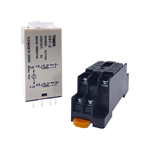 1 PC Power-on Delay Rotary Knob 5S/10S/30S/60S/3M/5M/10M/30M Timer Timing AC 110V 220V H3Y-2 Time Relay(0-10minutes AC110V) von XINSHILING