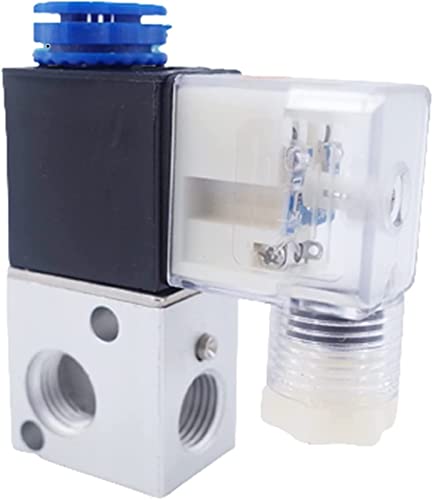 3-Wege-Pneumatik-Aluminium-Magnetventilanschluss M5 1/8 1/4 Zoll Mikrosteuergas-Elektroventil Nützlich(220v,M5) von XINSHILING