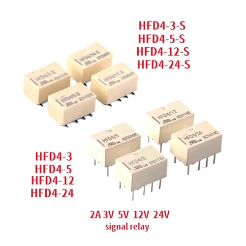 5PCS HFD4-3V 5V 12V 24V 8Pin relay HFD4-3-S HFD4-5-S HFD4-12-S HFD4-24-S DC 3V 5V 12V 24V 5VDC 12VDC 2A SOP8 SMD Signal Relay(5pcs-HFD4-5) von XINSHILING