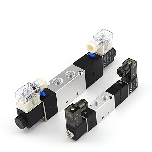 Drei-Positionen-Fünfwege-Magnetventil 4V130C/4V130P/ 4v130e-a /B06 DC24V AC220V DC12V Medium Seal Pneumatikventil 1St(4v330e-10,Onecolor) von XINSHILING