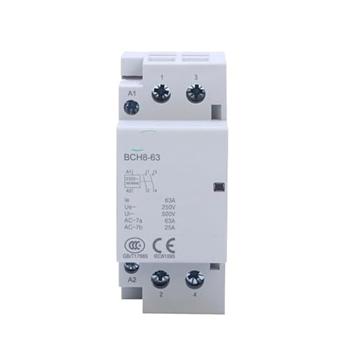 ICT single-phase guide rail contactor 63A 2P household contactor for smart home 2NO/2NC 1NO+1NC 24A 110A 230A(63A 2NO 24V) von XINSHILING