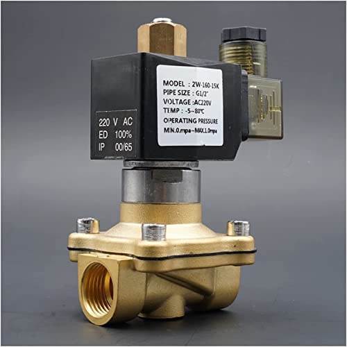 Magnetventil 1/4 3/8 1/2 3/4 Zoll Normalerweise offenes Ventil Messing Wasserventil AC220V DC24V EPDM VITON Dichtung Hochtemperaturbeständig Nützlich(Oro,1Inch) von XINSHILING