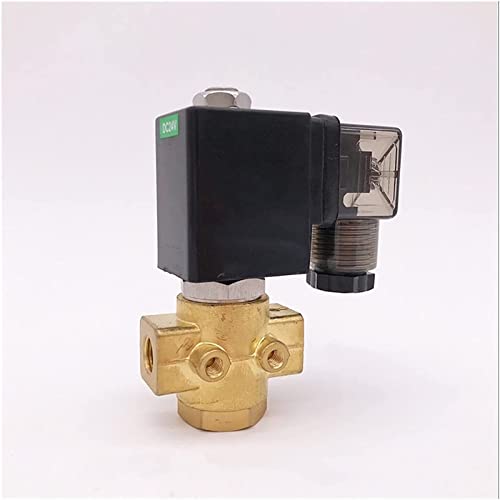 Magnetventil 1/4 Zoll 12 VDC Öffnung 2,5 mm 0–16 bar Schrauben-Luftkompressorventil 2-Wege-Messing Wasser normalerweise offen Nützlich(Ac110v) von XINSHILING