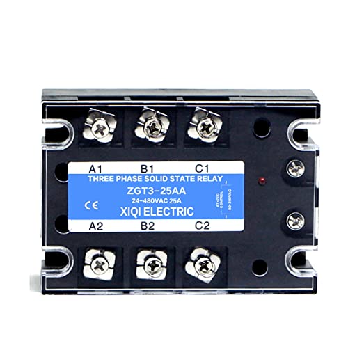 Relais, 1 Stück, 10 A, 25 A, 40 A, 60 A, 80 A, dreiphasig, SSR, AC-Steuerung, AC-Aluminiumkühler for 40 -Kühlkörper, SSR, AC-zu-AC-Senke, Halbleiterrelais(10AA) von XINSHILING