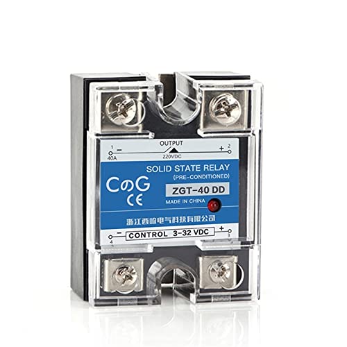 SSR-10DD 25DD 40DD 200A 600A SSR Single Phase DC Control DC Heat Sink 3-32VDC to 220VDC 600V 10A 25A 40A DD Solid State Relay(40DD 220V) von XINSHILING