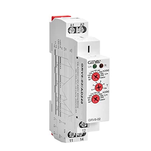 Single Phase Voltage Control Relay Over Voltage and Under Voltage Protection Monitoring Relay 10A 12V 48V 110V 240V(GRV8-02 DC12V) von XINSHILING