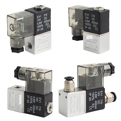 Ventil 2V025-06NO Ventil 12 V 24 V 220 V Typ pneumatisches Magnetventil 2 Positionen 2 Anschlüsse normalerweise offenes Luftmagnetventil pneumatisch(Without Fittings,AC110V) von XINSHILING