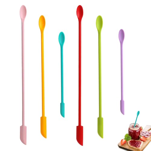 6 Stück Teigschaber Silikon Klein Wiederverwendbarer Doppelkopf Silikon Spatel Kleine Mini Silikon Teigspachtel für Dünne Glas Küchenflaschen Kosmetikflaschen 6 Stück Teigschaber Silikon Klein Wiederverwendbarer Doppelkopf Silikon Spatel Kleine Mini Silikon Teigspachtel für Dünne Glas Küchenflaschen Kosmetikflaschen von XINTANGXIA